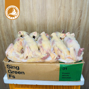 Trang Chủ 123 Gà dai Singreen 10 con – nguyên con làm sạch, đóng thùng ~15Kg