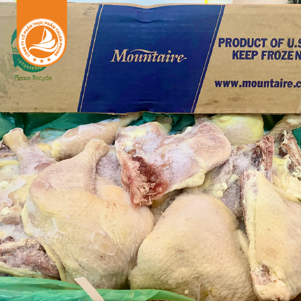 Góc tư đùi gà 500g up - Thùng 15Kg 1 Góc tư đùi gà 500g up – phần thịt gà nhiều nạc, đóng gói thùng 15Kg