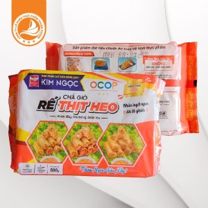 Chả giò rế thịt – Gói 500g (Thùng 20 gói) là sự kết hợp hoàn hảo giữa lớp bánh rế mỏng, giòn rụm và nhân thịt thơm ngon, được nêm nếm vừa miệng.