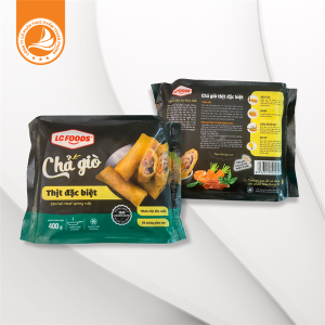 Chả giò thịt đặc LC Foods gói 400g – Thùng 20 gói | Nhân thịt dày – Hương vị đậm đà