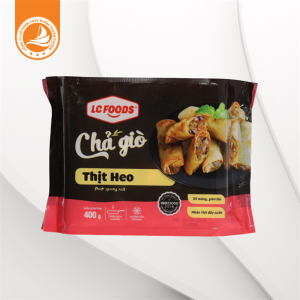 Chả giò thịt heo LC Foods gói 400g – Thùng 20 gói mang đến sự kết hợp hoàn hảo giữa nhân thịt heo tươi ngon và vỏ giòn rụm, giúp bạn có thể chế biến món ăn ngon trong thời gian ngắn.