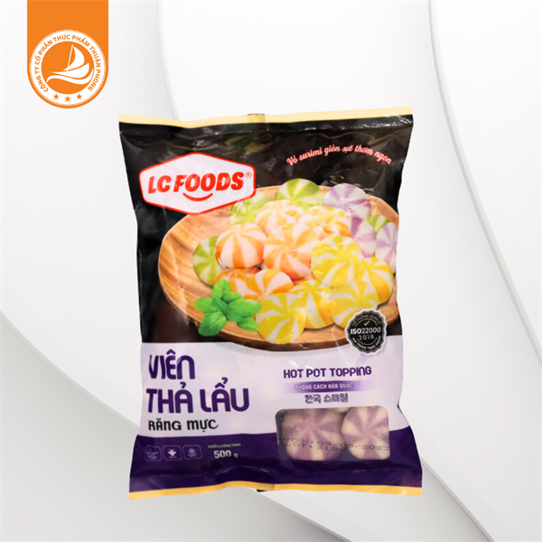 Viên thả lẩu răng mực LC Foods - Thùng 20 gói 1 Viên Thả Lẩu Răng Mực LC Foods - Thùng 20 gói | Dai giòn, thơm ngon, tiện lợi chế biến