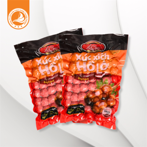 Xúc xích hồ lô Lacusina LC Foods - Thùng 20 gói
