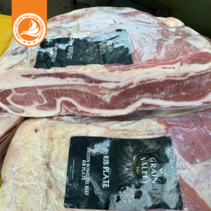 Ba chỉ bò tấm Brazil Grain Valley – Thùng ~20kg (Mã cân) | Mềm ngọt, thơm béo, dễ chế biến