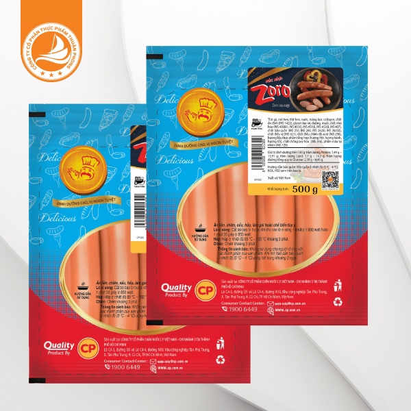 Xúc xích Zoro gói 500g – Thùng 20 gói 1 Xúc xích Zoro gói 500g – Thùng 20 gói | Xúc xích thơm ngon, tiện lợi cho nhiều món ăn